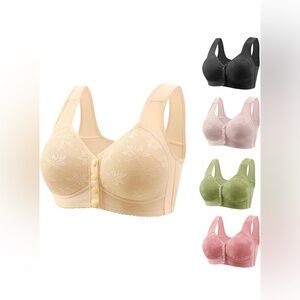 Daisy Bra for Front Close Button Cotton Bra (Set Of 4)